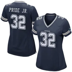 Women's Troy Pride Jr. Dallas Cowboys No.32 Game Team Color Jersey - Navy