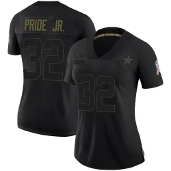 Women's Troy Pride Jr. Dallas Cowboys No.32 Limited 2020 Salute To Service Jersey - Black