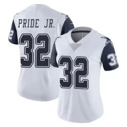 Women's Troy Pride Jr. Dallas Cowboys No.32 Limited Color Rush Vapor Untouchable Jersey - White
