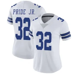 Women's Troy Pride Jr. Dallas Cowboys No.32 Limited Vapor Untouchable Jersey - White