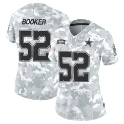 Women's Tyler Booker Dallas Cowboys No.52 Limited 2024 Salute to Service Jersey - Arctic Camo