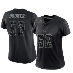 Women's Tyler Booker Dallas Cowboys No.52 Limited Reflective Jersey - Black