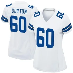 Women's Tyler Guyton Dallas Cowboys No.60 Game Jersey - White