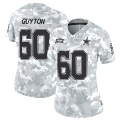 Women's Tyler Guyton Dallas Cowboys No.60 Limited 2024 Salute to Service Jersey - Arctic Camo