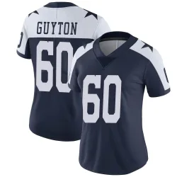 Women's Tyler Guyton Dallas Cowboys No.60 Limited Alternate Vapor Untouchable Jersey - Navy