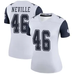 Women's Tyler Neville Dallas Cowboys No.46 Legend Color Rush Jersey - White