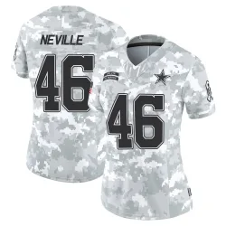 Women's Tyler Neville Dallas Cowboys No.46 Limited 2024 Salute to Service Jersey - Arctic Camo