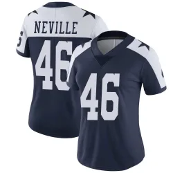 Women's Tyler Neville Dallas Cowboys No.46 Limited Alternate Vapor Untouchable Jersey - Navy