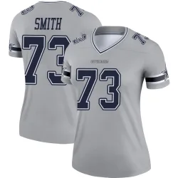 Women's Tyler Smith Dallas Cowboys No.73 Legend Inverted Jersey - Gray