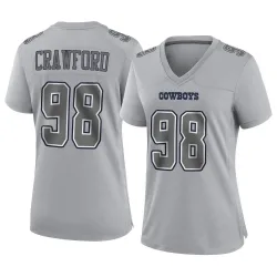 Women's Tyrone Crawford Dallas Cowboys No.98 Game Atmosphere Fashion Jersey - Gray