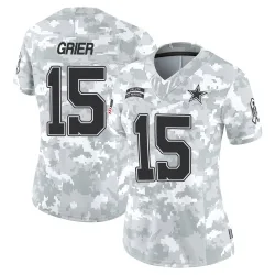 Women's Will Grier Dallas Cowboys No.15 Limited 2024 Salute to Service Jersey - Arctic Camo