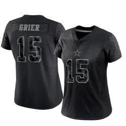 Women's Will Grier Dallas Cowboys No.15 Limited Reflective Jersey - Black