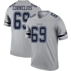 Youth Ajani Cornelius Dallas Cowboys No.69 Legend Inverted Jersey - Gray