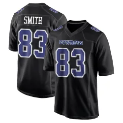 Youth Anthony Smith Dallas Cowboys No.83 Game Carbon Fashion Jersey - Black