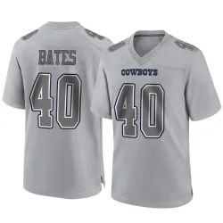 Youth Bill Bates Dallas Cowboys No.40 Game Atmosphere Fashion Jersey - Gray