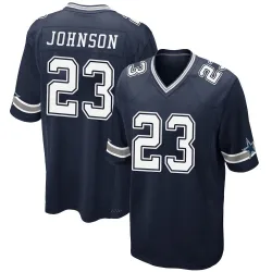 Youth Buddy Johnson Dallas Cowboys No.23 Game Team Color Jersey - Navy