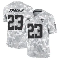 Youth Buddy Johnson Dallas Cowboys No.23 Limited 2024 Salute to Service Jersey - Arctic Camo