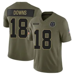 Youth Caleb Downs Dallas Cowboys No.18 Limited 2025 Salute to Service Jersey - Olive