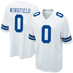 Youth DJ Wingfield Dallas Cowboys No.0 Game Jersey - White