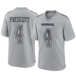 Youth Dak Prescott Dallas Cowboys No.4 Game Atmosphere Fashion Jersey - Gray