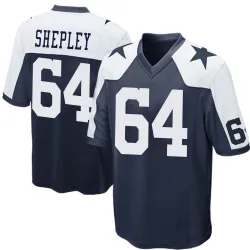 Youth Dakoda Shepley Dallas Cowboys No.64 Game Throwback Jersey - Navy Blue