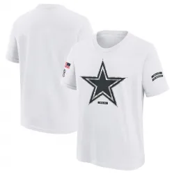 Youth Dallas Cowboys No. 2024 Salute To Service T-Shirt - White