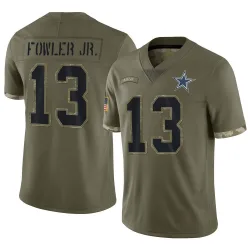 Youth Dante Fowler Jr. Dallas Cowboys No.13 Limited 2022 Salute To Service Jersey - Olive