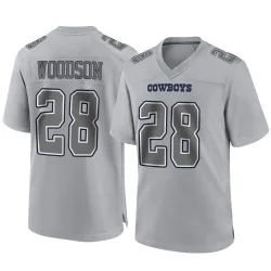 Youth Darren Woodson Dallas Cowboys No.28 Game Atmosphere Fashion Jersey - Gray