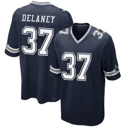 Youth Dee Delaney Dallas Cowboys No.37 Game Team Color Jersey - Navy