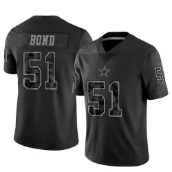 Youth Devante Bond Dallas Cowboys No.51 Limited Reflective Jersey - Black