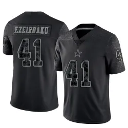 Youth Donovan Ezeiruaku Dallas Cowboys No.41 Limited Reflective Jersey - Black