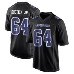 Youth Earl Bostick Jr. Dallas Cowboys No.64 Game Carbon Fashion Jersey - Black