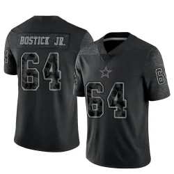 Youth Earl Bostick Jr. Dallas Cowboys No.64 Limited Reflective Jersey - Black