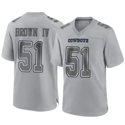 Youth Earnest Brown IV Dallas Cowboys No.51 Game Atmosphere Fashion Jersey - Gray