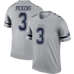 Youth George Pickens Dallas Cowboys No.3 Legend Inverted Jersey - Gray