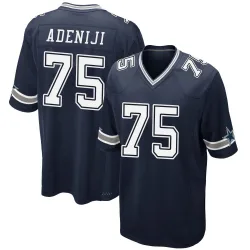 Youth Hakeem Adeniji Dallas Cowboys No.75 Game Team Color Jersey - Navy
