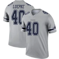 Youth Hunter Luepke Dallas Cowboys No.40 Legend Inverted Jersey - Gray