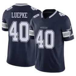 Youth Hunter Luepke Dallas Cowboys No.40 Limited Vapor F.U.S.E. Jersey - Navy