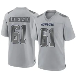 Youth Jack Anderson Dallas Cowboys No.61 Game Atmosphere Fashion Jersey - Gray