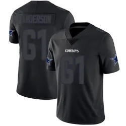Youth Jack Anderson Dallas Cowboys No.61 Limited Jersey - Black Impact