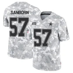 Youth Jack Sanborn Dallas Cowboys No.57 Limited 2024 Salute to Service Jersey - Arctic Camo