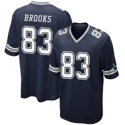 Youth Jalen Brooks Dallas Cowboys No.83 Game Team Color Jersey - Navy