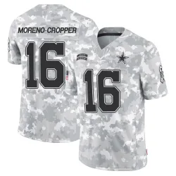 Youth Jalen Moreno-Cropper Dallas Cowboys No.16 Limited 2024 Salute to Service Jersey - Arctic Camo