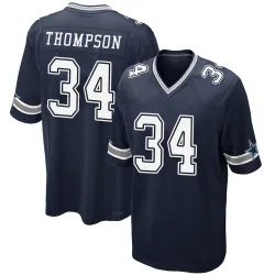 Youth Jalen Thompson Dallas Cowboys No.34 Game Team Color Jersey - Navy