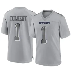 Youth Jalen Tolbert Dallas Cowboys No.1 Game Atmosphere Fashion Jersey - Gray