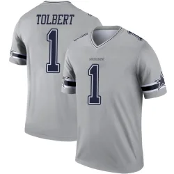 Youth Jalen Tolbert Dallas Cowboys No.1 Legend Inverted Jersey - Gray