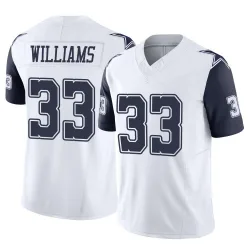 Youth Javonte Williams Dallas Cowboys No.33 Limited 2nd Alternate Vapor F.U.S.E. Jersey - White