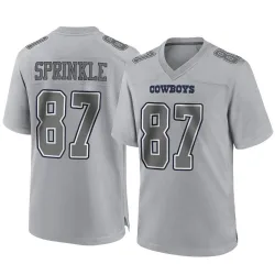 Youth Jeremy Sprinkle Dallas Cowboys No.87 Game Atmosphere Fashion Jersey - Gray