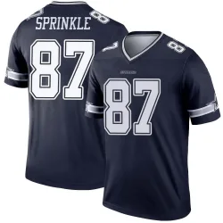 Youth Jeremy Sprinkle Dallas Cowboys No.87 Legend Jersey - Navy