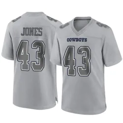 Youth Joe Jones Dallas Cowboys No.43 Game Atmosphere Fashion Jersey - Gray